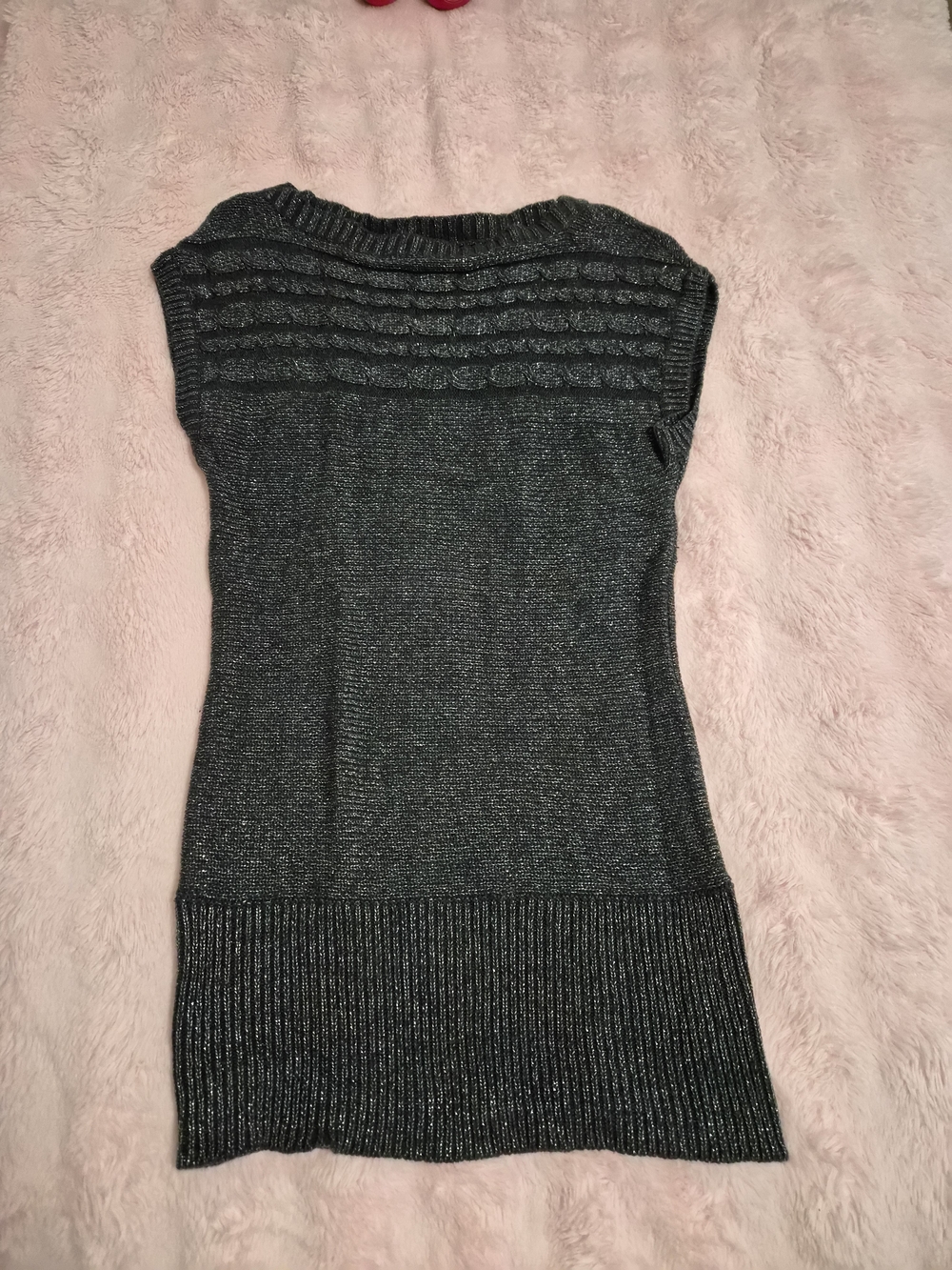 take out Black Knit Sweater Top